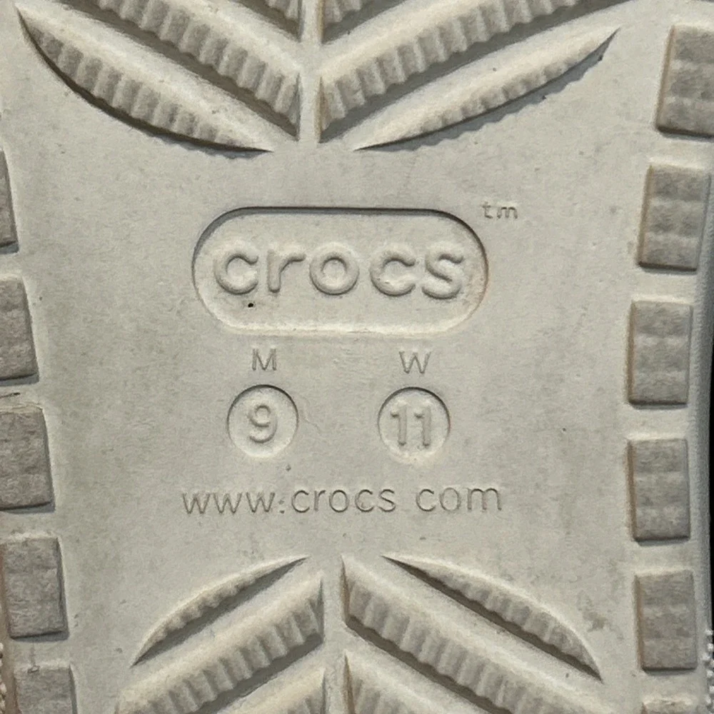 Crocs Classic Cozzzy Slide Sandal Unisex Bone Men's 9 Women's 11 Lined Slip‎ On